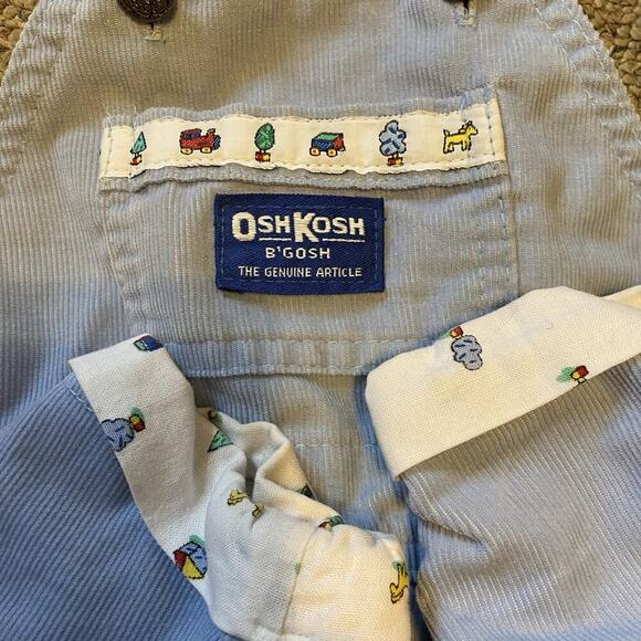 VTG Oshkosh BGosh Vestbak USA Unisex Toddler 18M Corduroy Union Bib Overall Cute - Picture 2 of 10